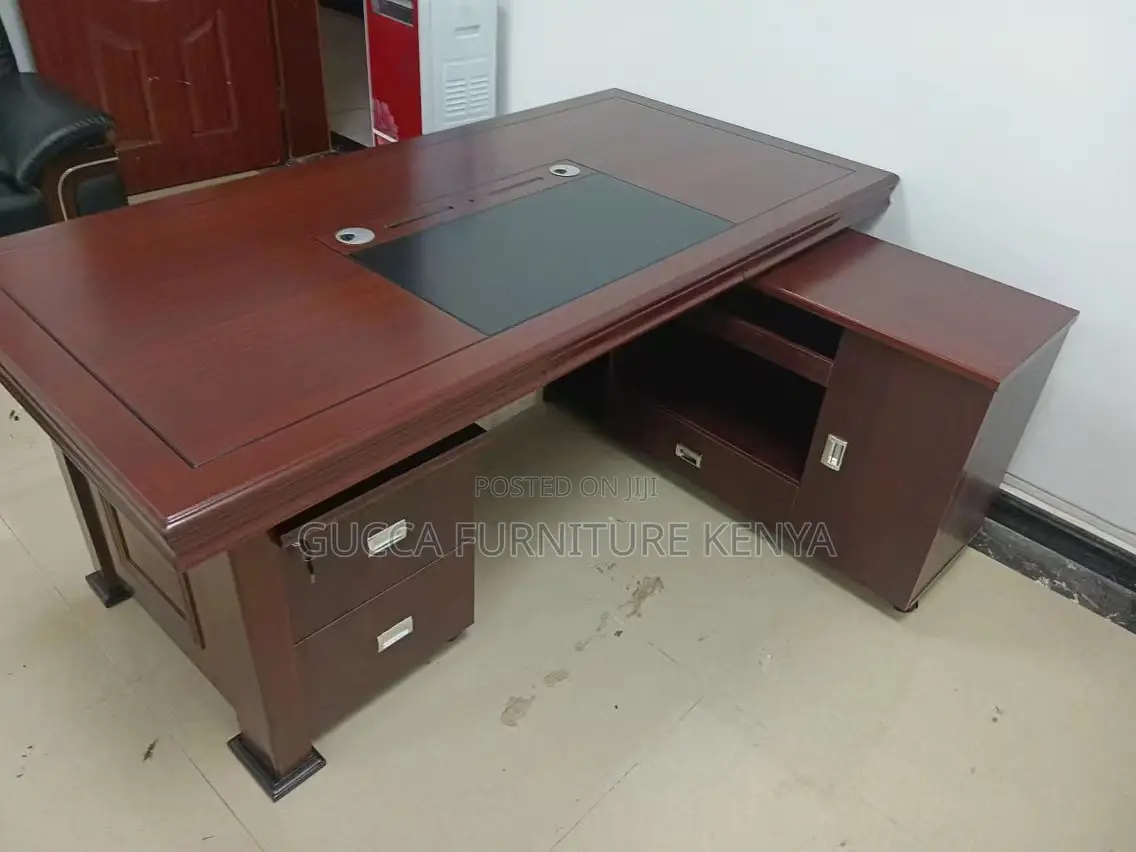 Office Tables:1.6 Meters Administrative Mahogany Boss Table