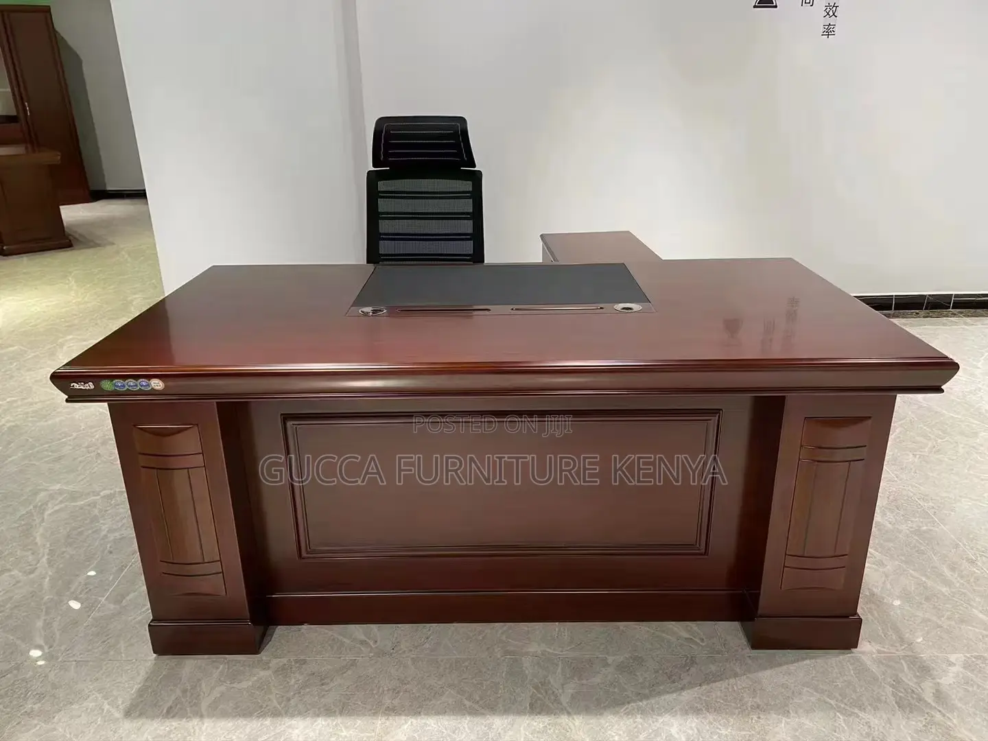 Office Tables:1.6 Meters Administrative Mahogany Boss Table