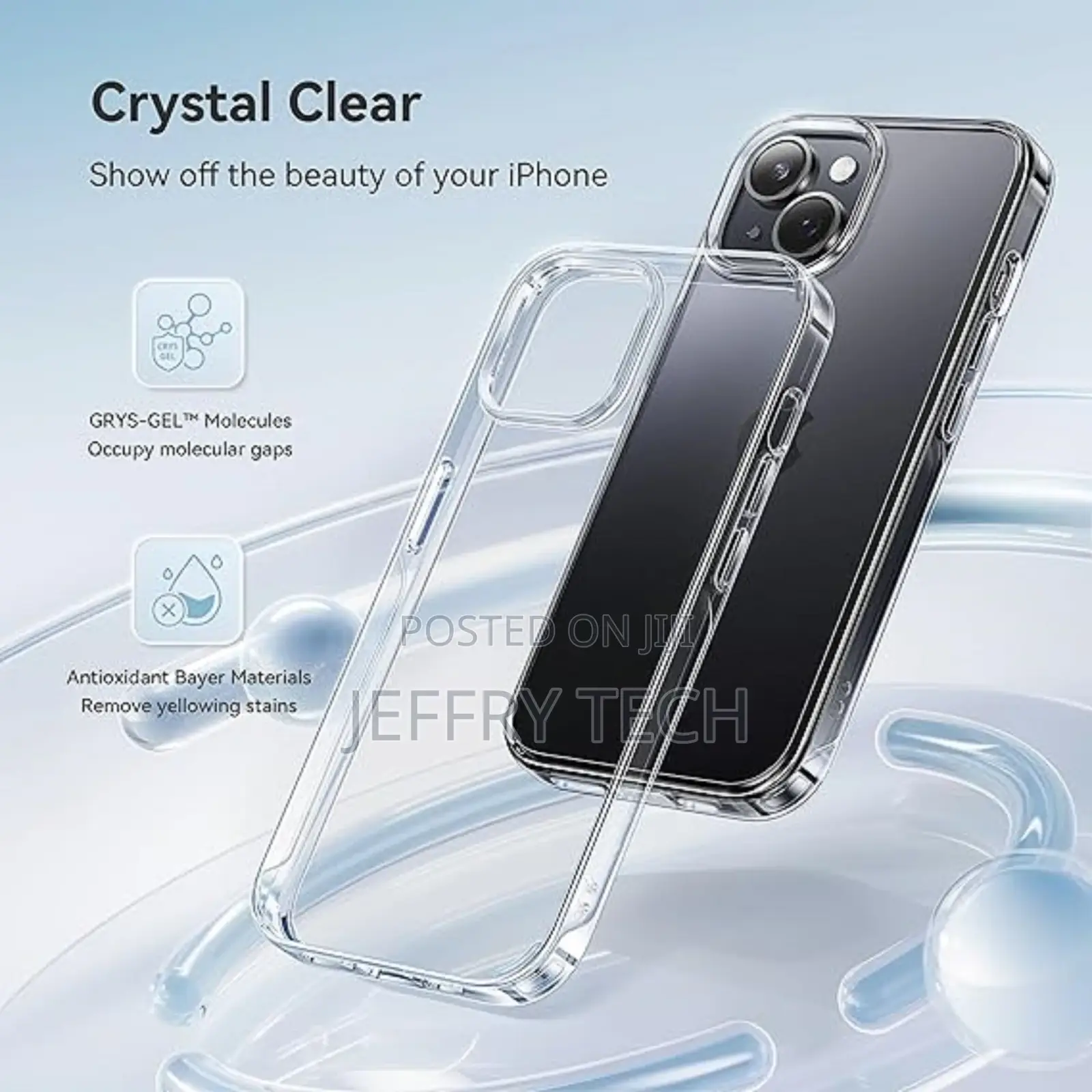 iPhone 15 Plus Crystal Clear, [Not Yellowing] Case