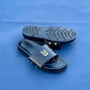 Valentino Leather Black Sandals for Men