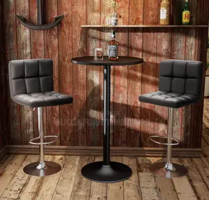 Home Chairs: Leather Hydraulic Kitchen Counter Bar Stool