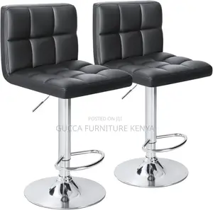 Home Chairs: Leather Hydraulic Kitchen Counter Bar Stool