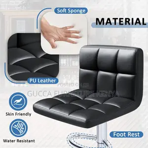 Home Chairs: Leather Hydraulic Kitchen Counter Bar Stool