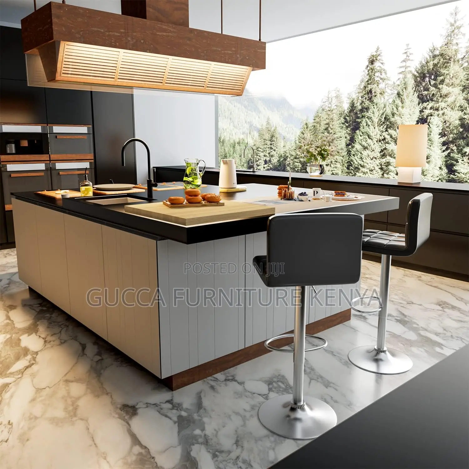Home Chairs: Leather Hydraulic Kitchen Counter Bar Stool