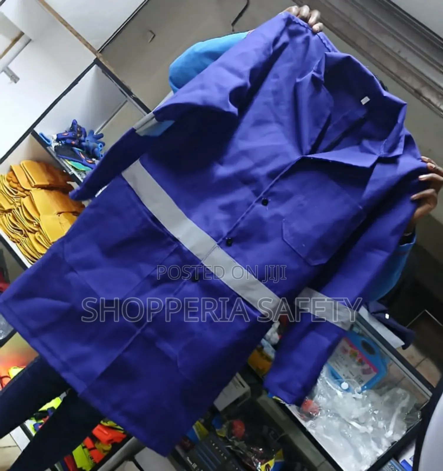 Royal Blue Dustcoat With Reflector