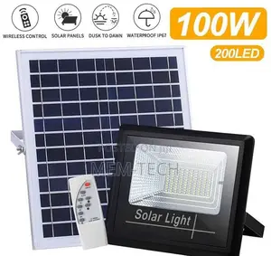 100W LED Solar Floodlight Panel Street Lights