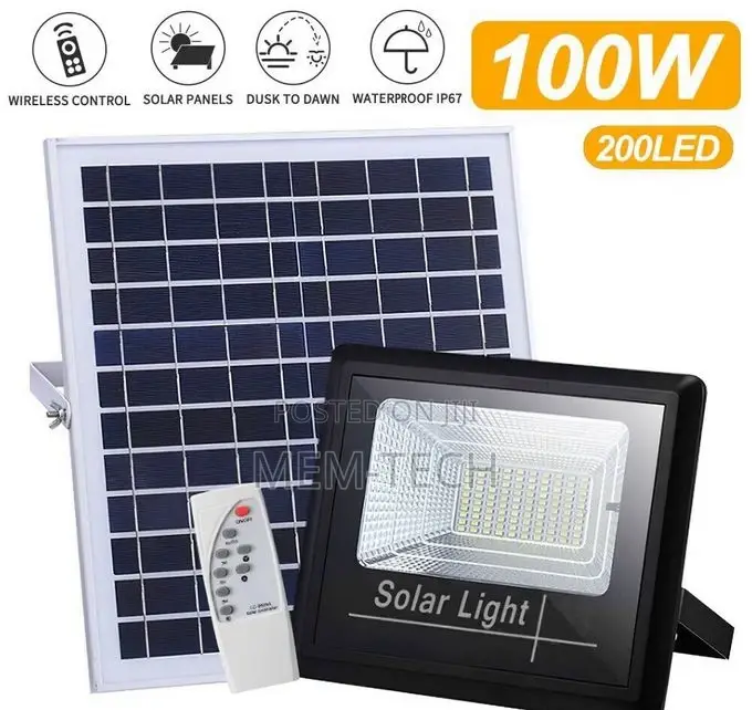 100W LED Solar Floodlight Panel Street Lights