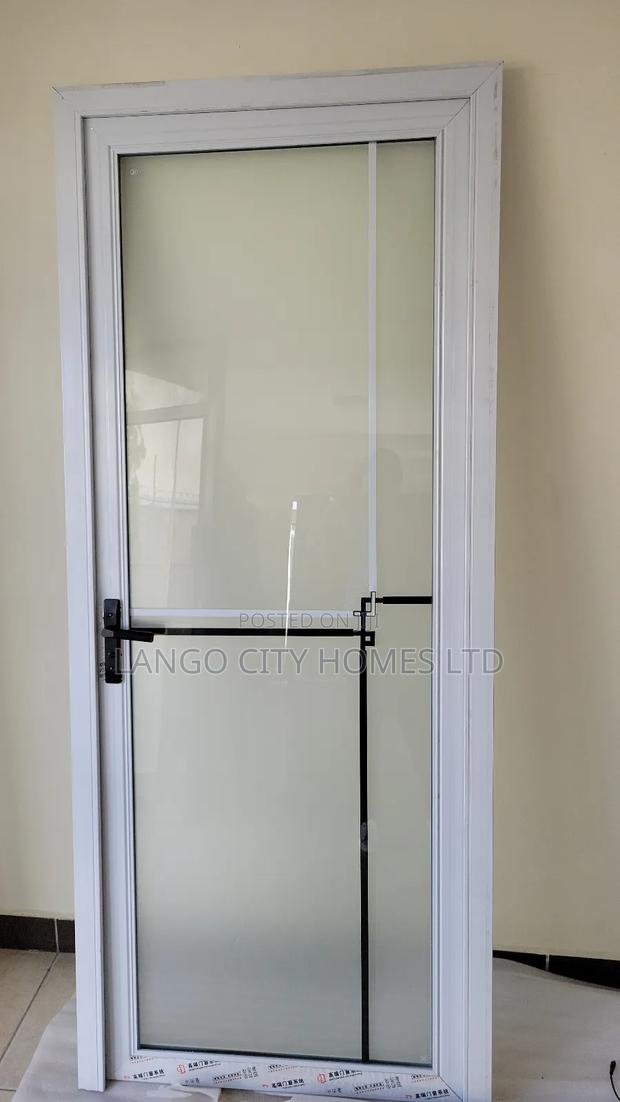 White Aluminium Bathroom Doors