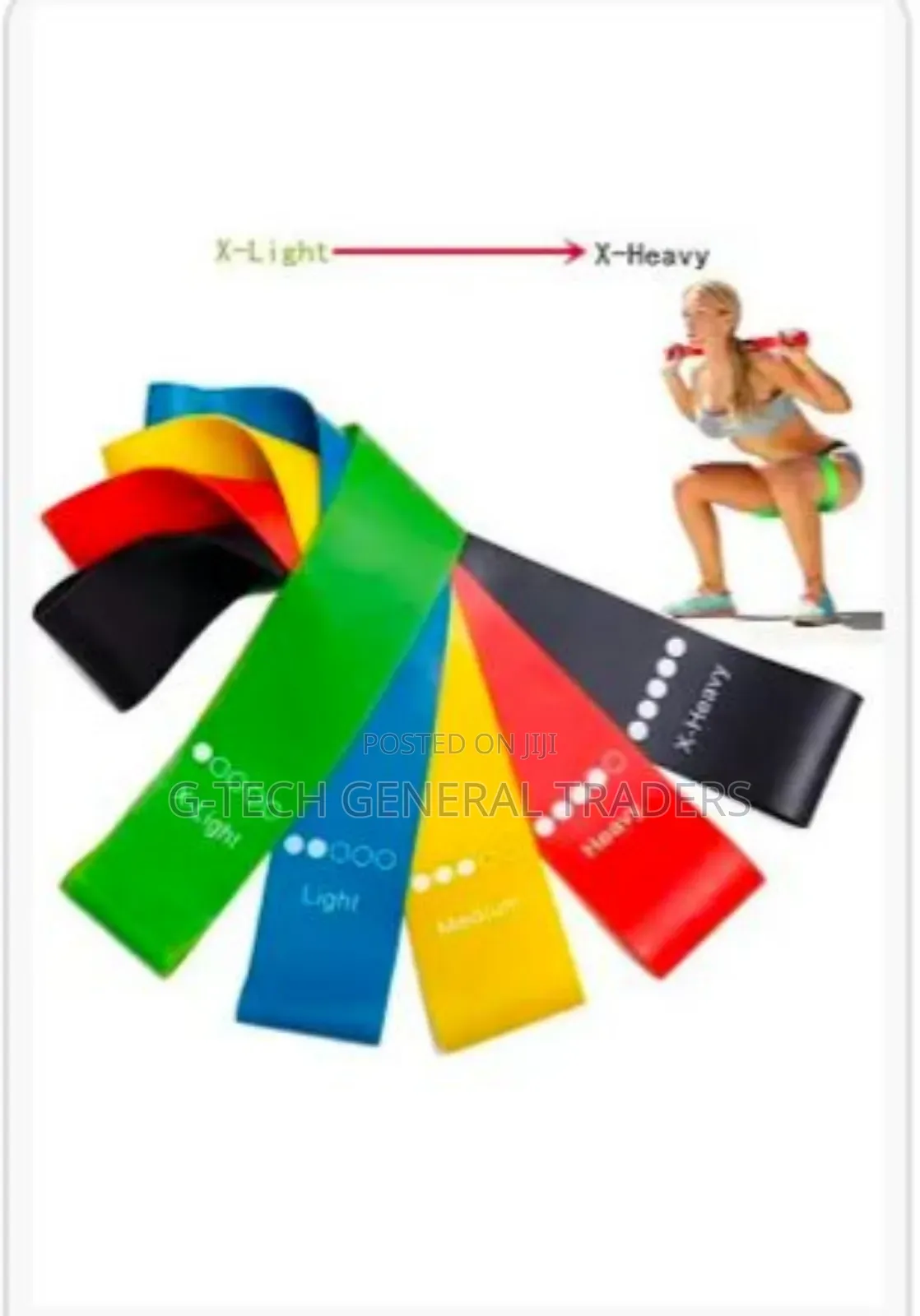 Multicolored 5pcs Adjustable Resistance Band