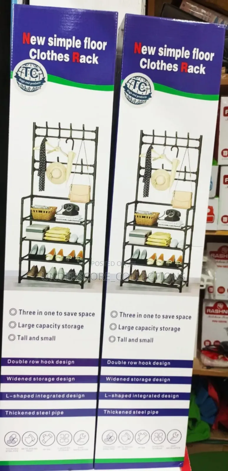 5-Layer Multifunction Clothes Shoes  Hat Rack Store.