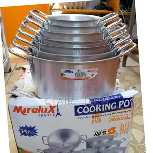 14 Pieces Miralux Stainless Sufuria Cookware Set