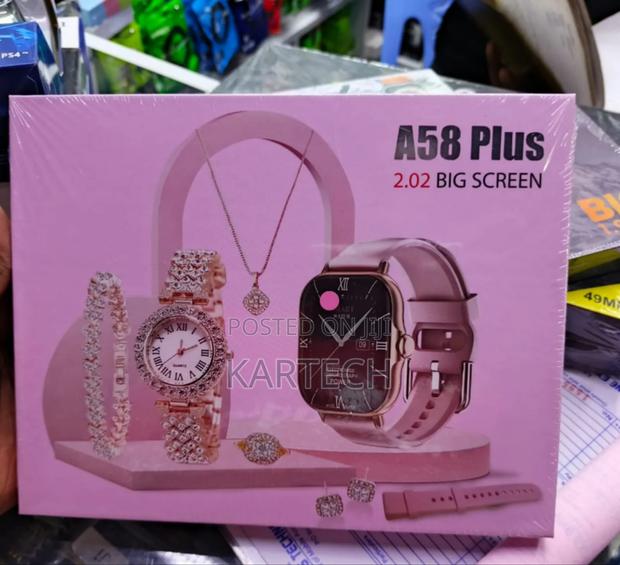 A58 Plus 2.02inch 6 in 1 Smart Watches 49mm Black