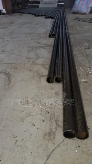 Heavy Duty Drapery Metallic Powder Coated Black Curtain Rods Supply