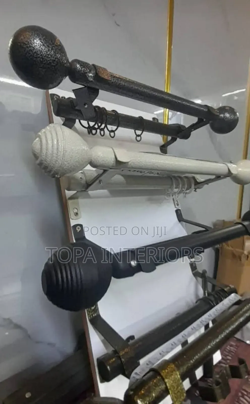 Drapery Window Metallic Jua Kali Curtain Rods Installation