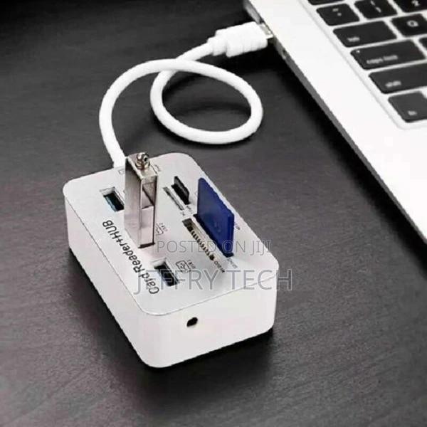 Aluminum 3 Port USB 3.0 Hub MS SD M2 TF Multi-in-1 Memory Ca - thumbnail 2
