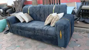 Morden Velvet Black Three Seater Sofa on Sale