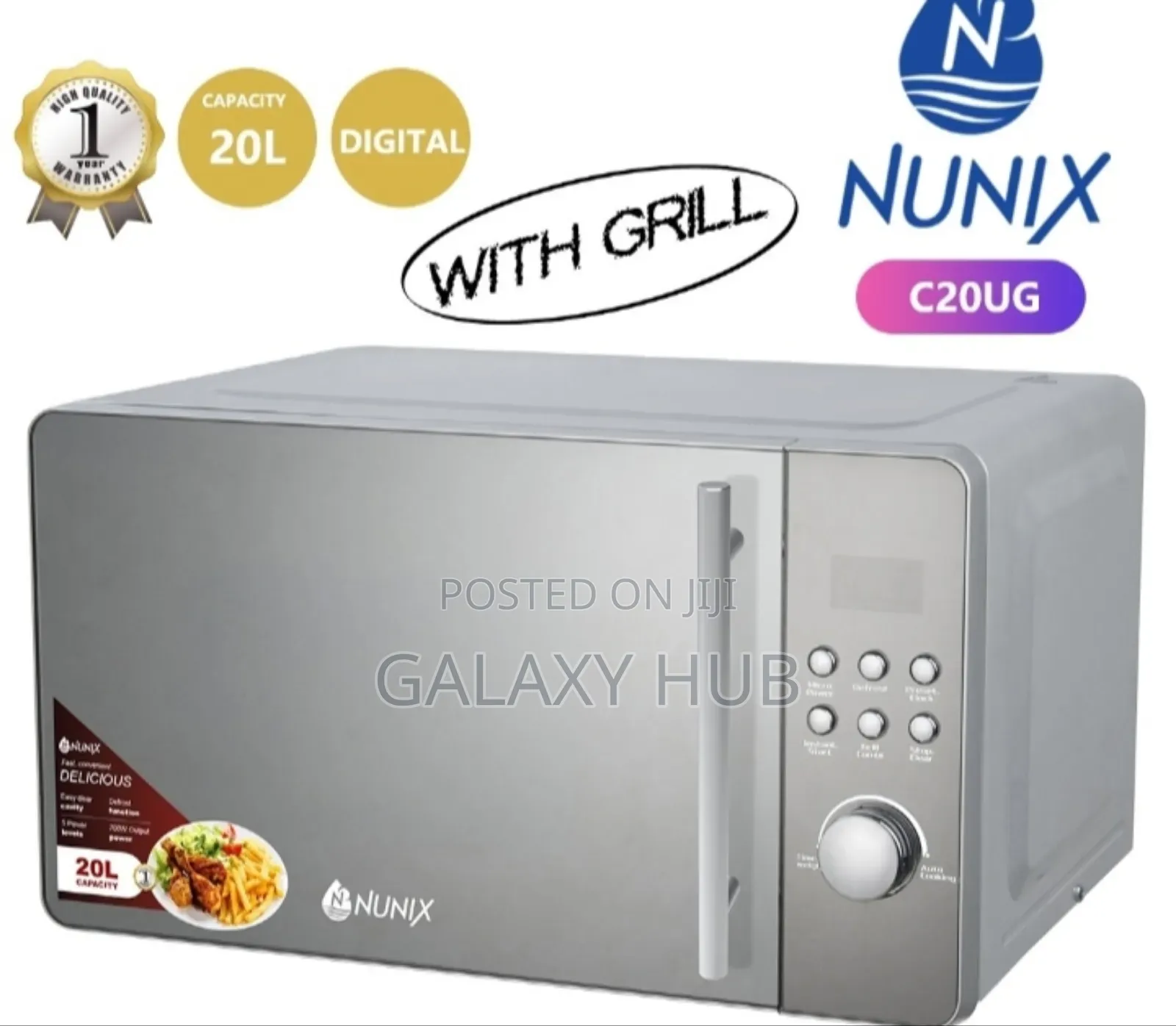 Nunix 20ltr Digital Microwave With Grill