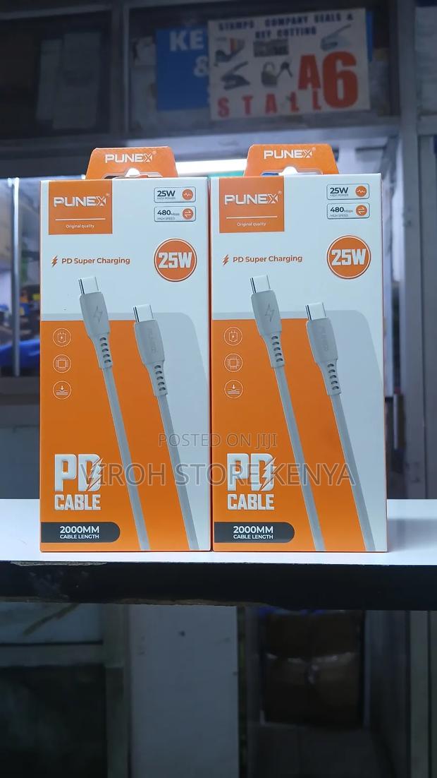 C to C Cable 2 Metres Long Type C to Type C 2m Long - thumbnail 2