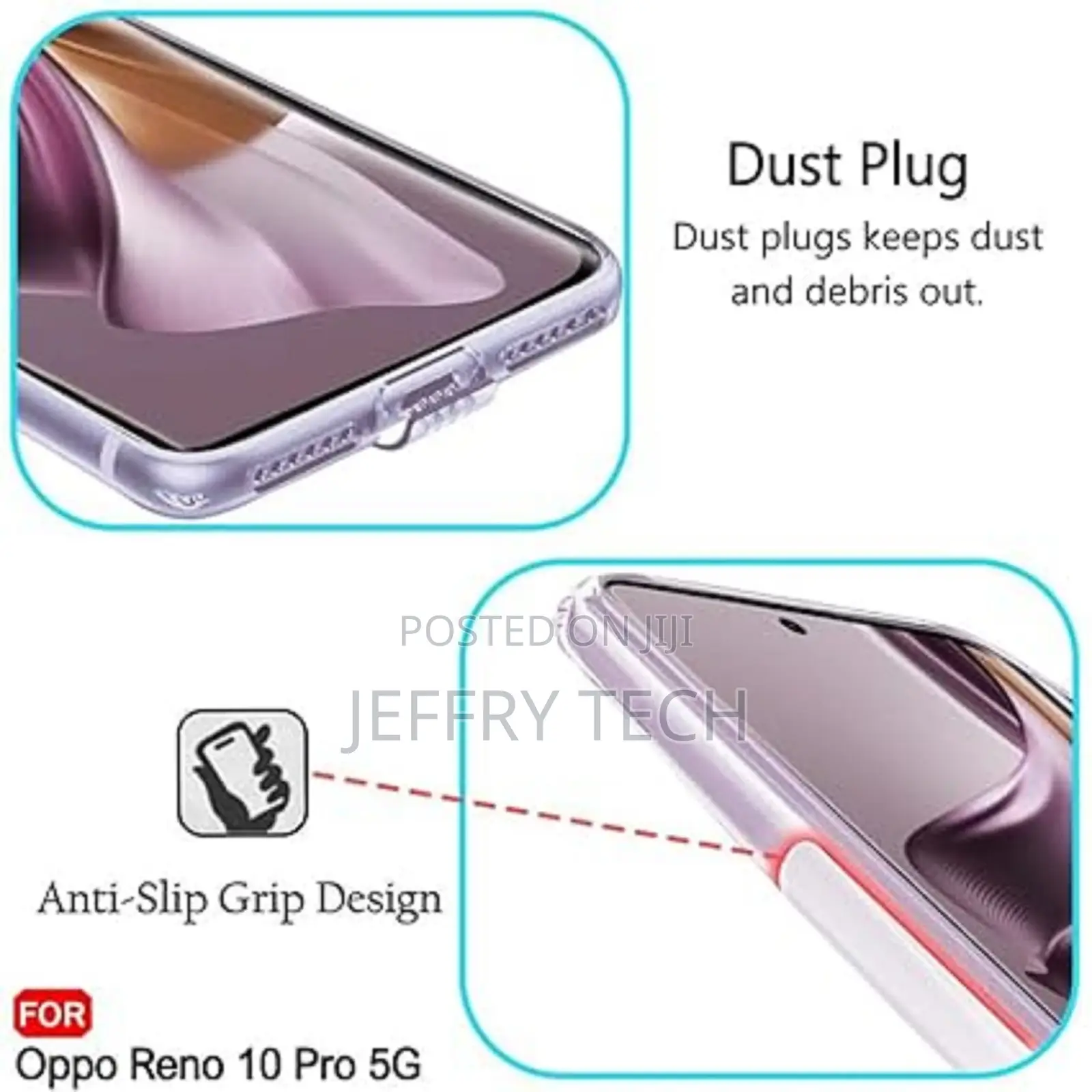 Oppo Reno 10 5G, Plain Crystal Clear Protective Case