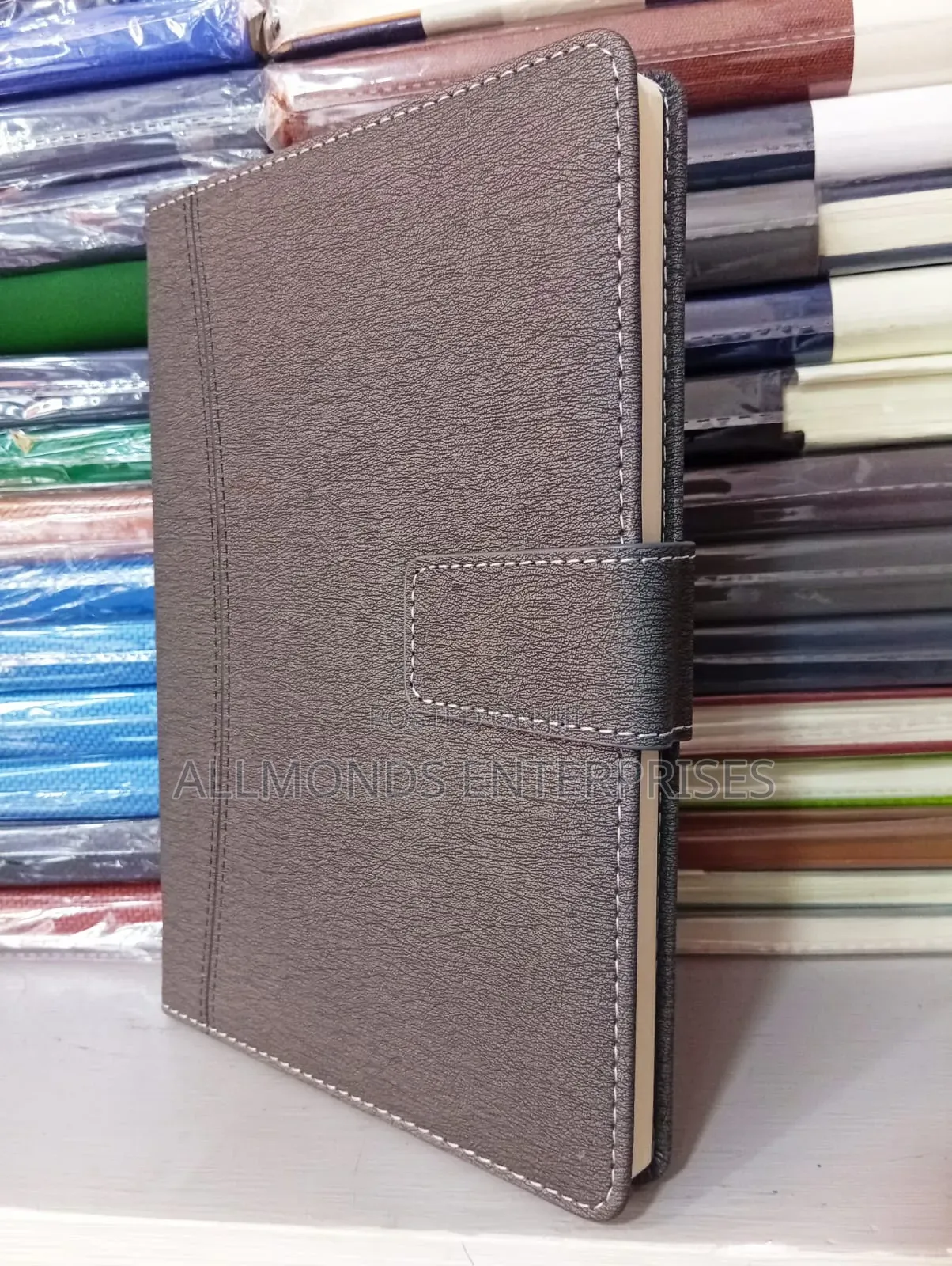 A5 Notebook- Blue, Grey, Brown