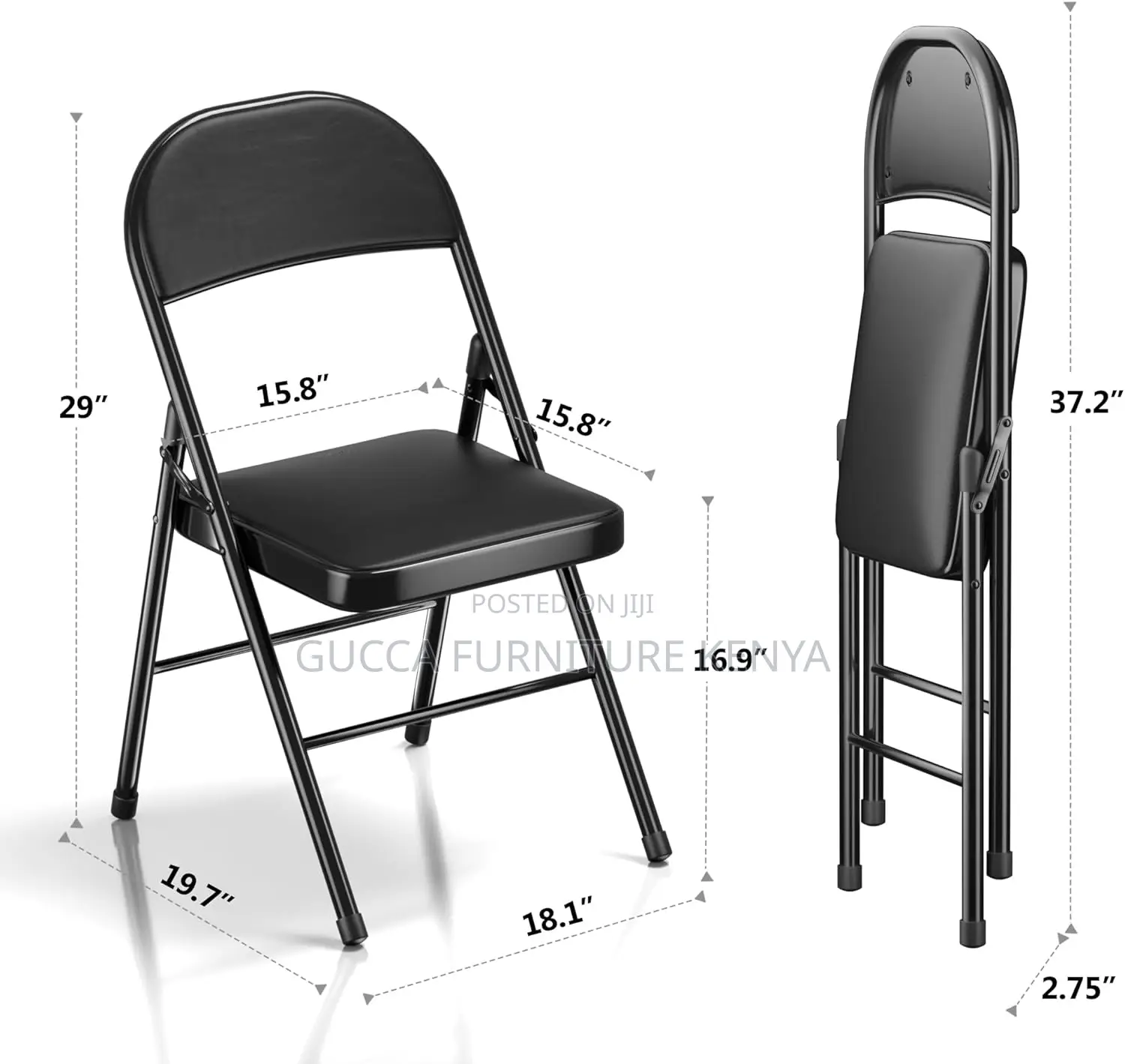 Office Chairs: Foldable PU Padded Cushion Seats for Office