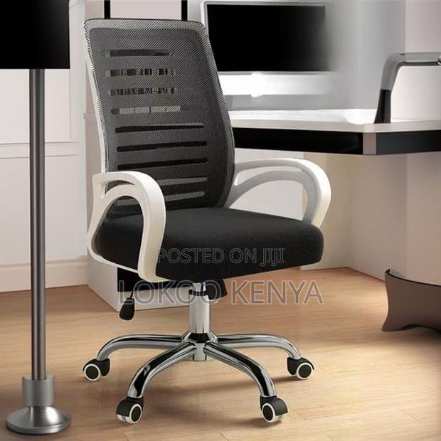 Office Chair: Ergonomic Study Chair With Fixed Arms - thumbnail 5