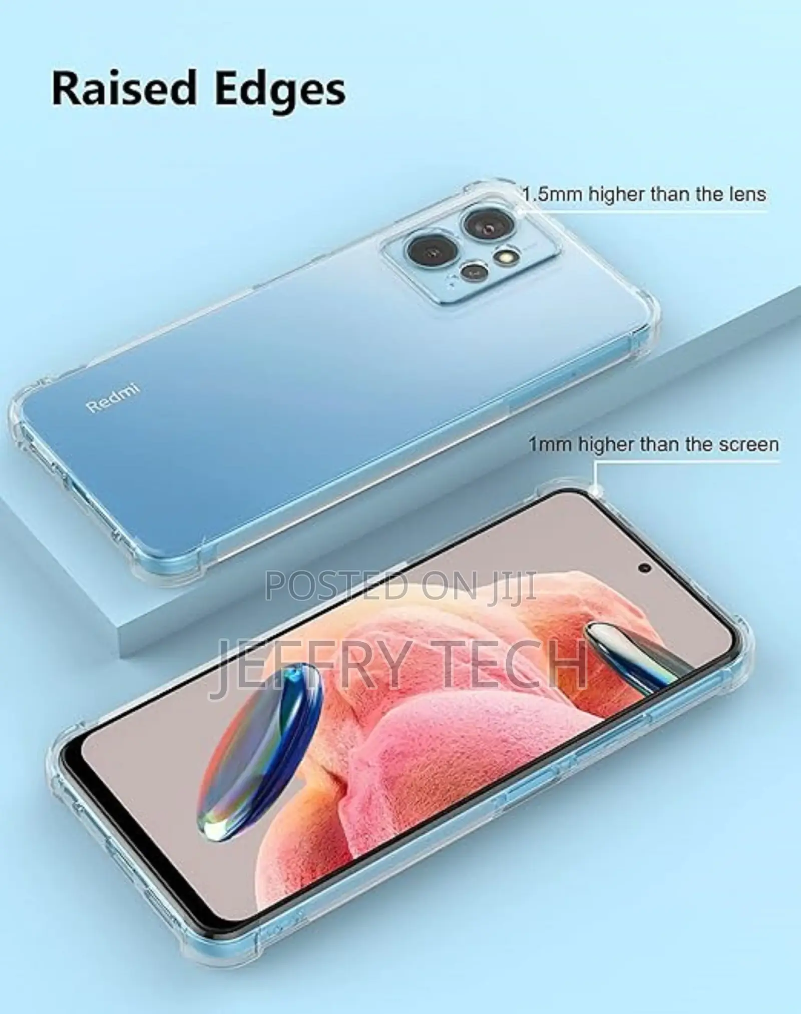 Case for Redmi Note 12 4G Clear TPU Protective Cover
