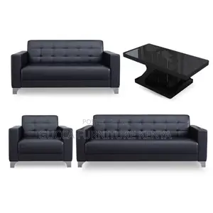 Sofas: Upholstered 5-Seater Leather Executive Sofa Set