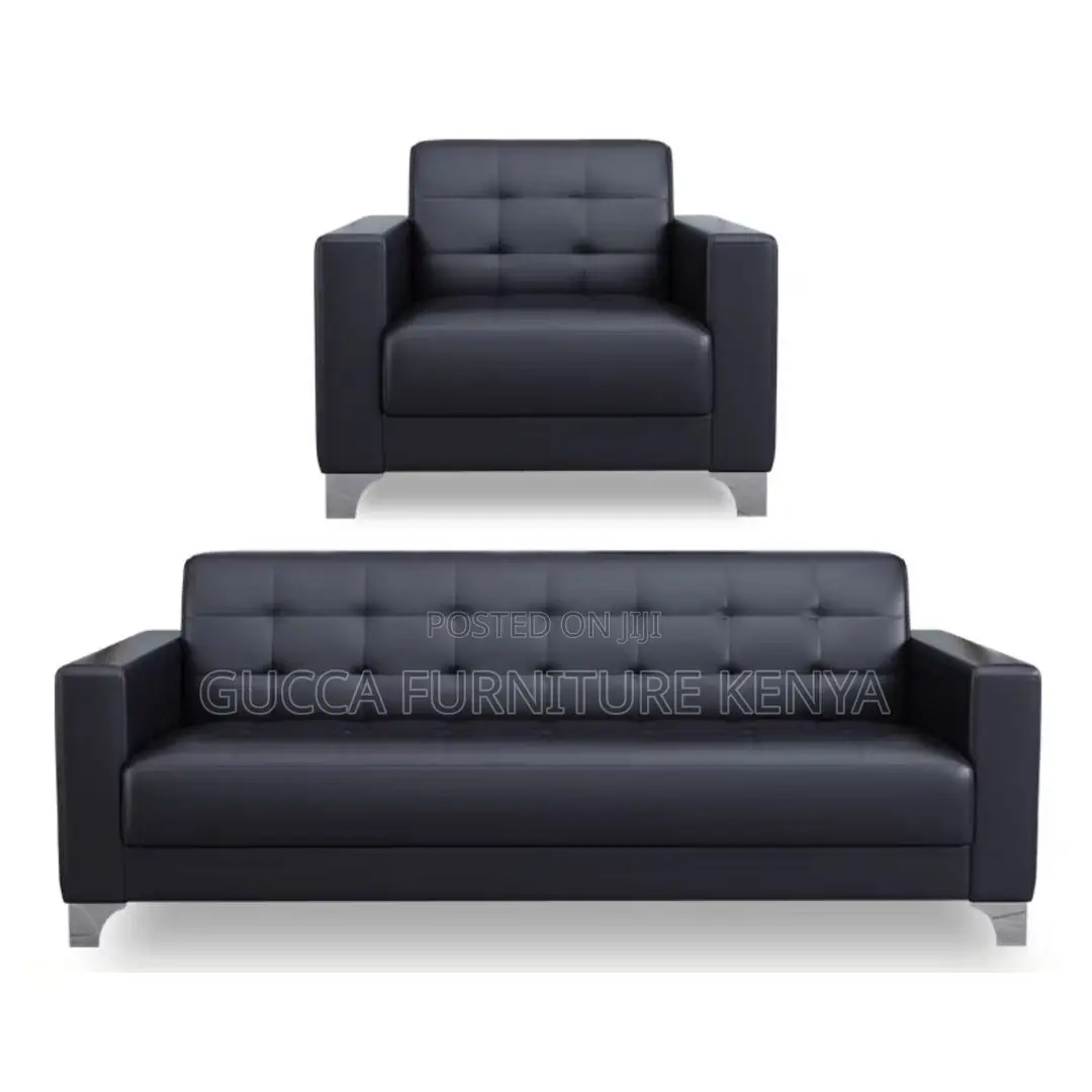 Sofas: Upholstered 5-Seater Leather Executive Sofa Set