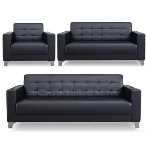 Sofas: Upholstered 5-Seater Leather Executive Sofa Set