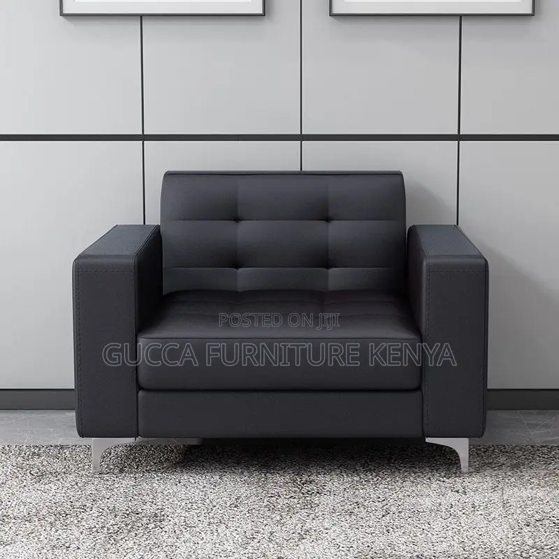 Sofas: Upholstered 5-Seater Leather Executive Sofa Set