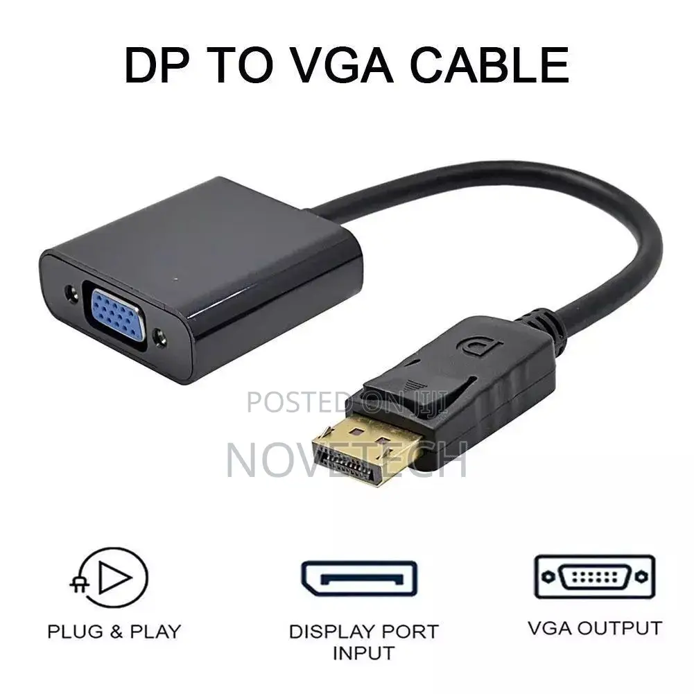 DP Display Port Male to VGA Adapter Converter