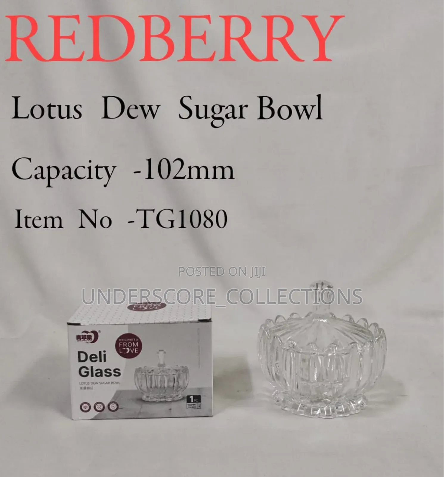 Redberry Premium Range of Sugar Dish Tg 1080 .