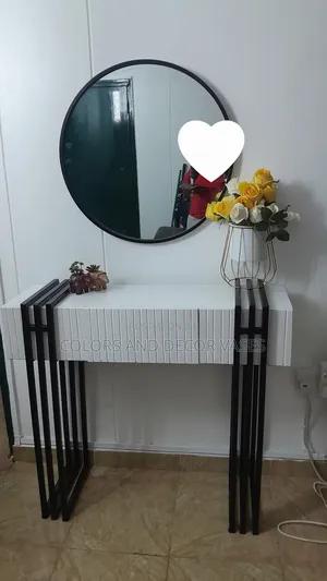 Console Table With Mirror and Flowers Takes 5days