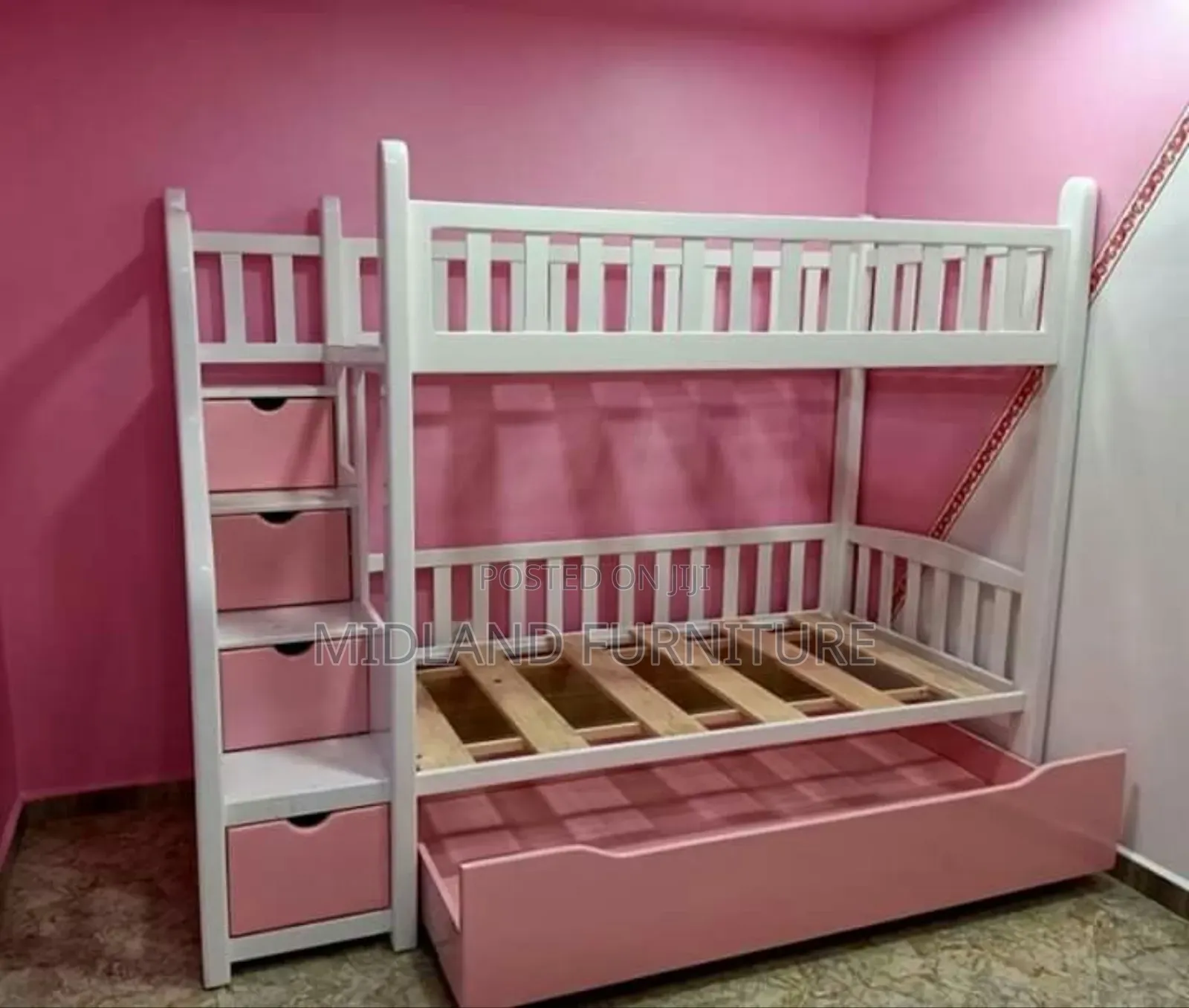 Pink Double Decker Bed for Girls in Kenya