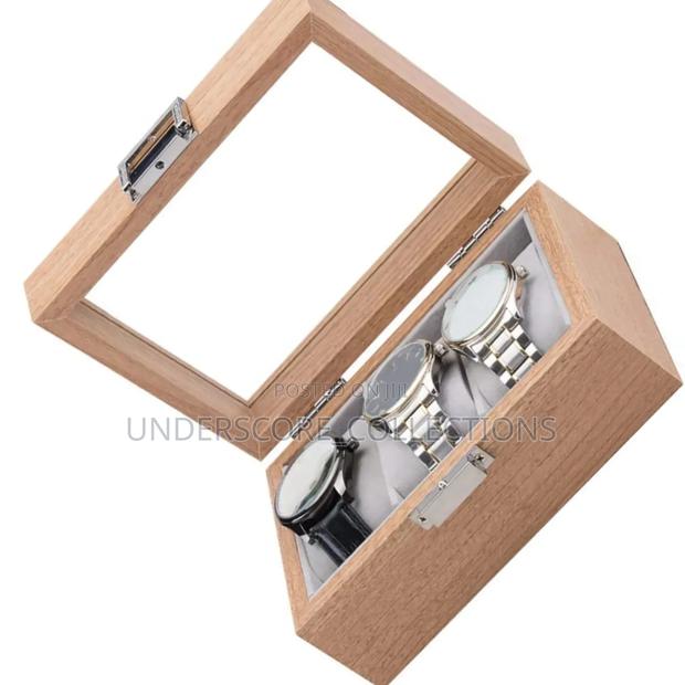 *3 Slots Wooden Watch Organizer . - main view