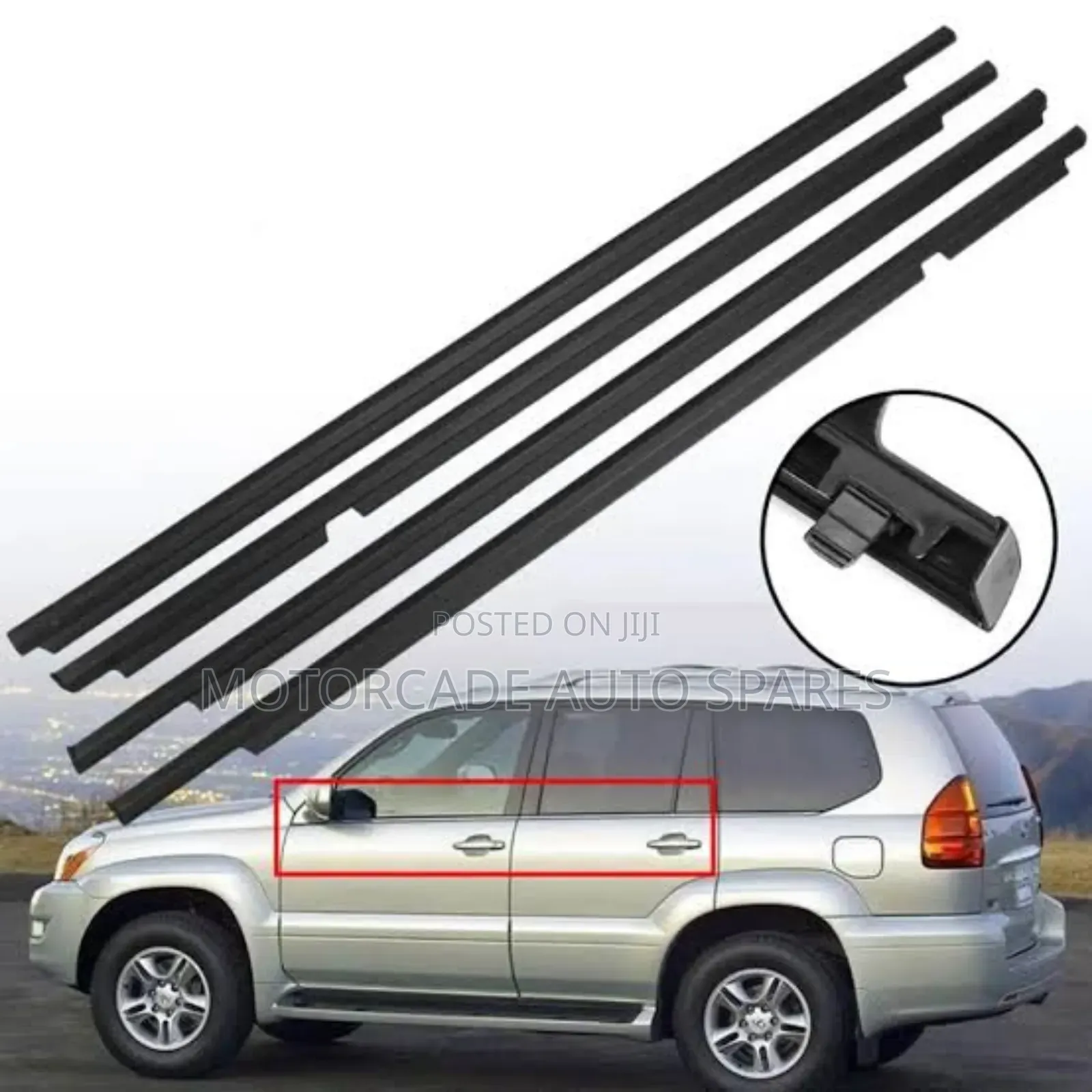 Toyota Prado Fj 120 2004-2010 Door Weather Strips Set