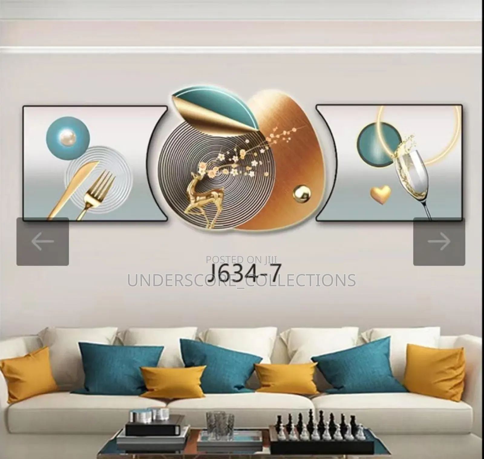 *3pc 3in1 30x125cm Decor Wall Clock Elegant Wall Hangin