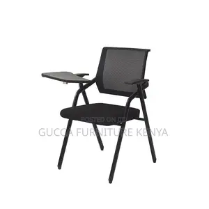Office Chairs: Foldable Midnight Black Mesh Conference Chair