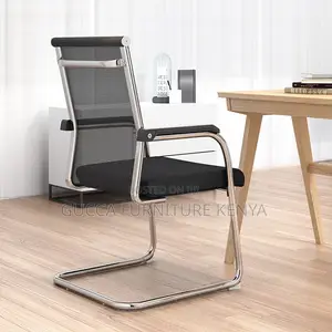 Office Chairs:Ergonomic Breathable Visitor Office Bow Chair