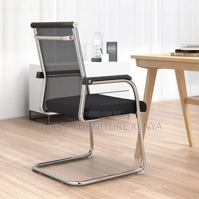 Office Chairs:Ergonomic Breathable Visitor Office Bow Chair