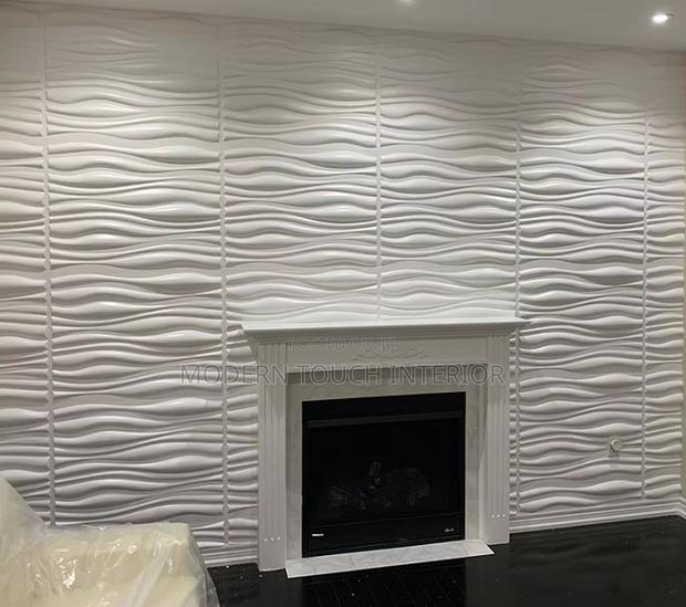 White Textured PVC 3D Panels