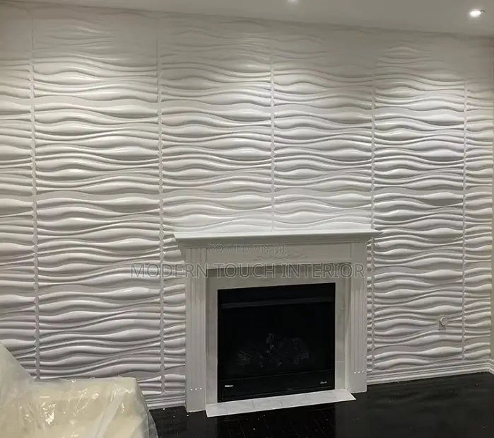White Textured PVC 3D Panels