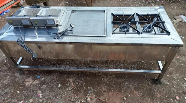 Juakali Fabricated Stainless Steel Combined Cooking Range - main view