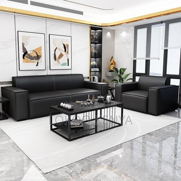 Office Sofa: Black Standard Office Sofa - thumbnail 4