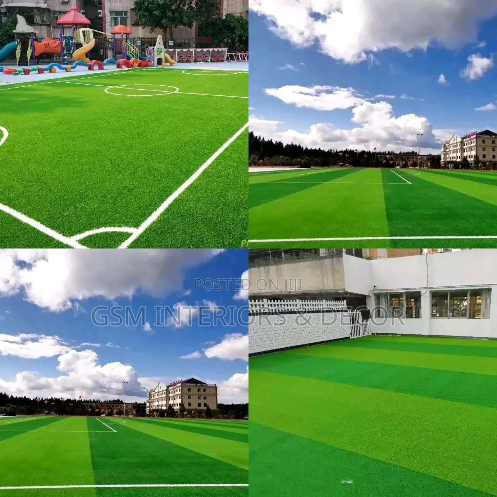 Football Grass Carpets With Shades