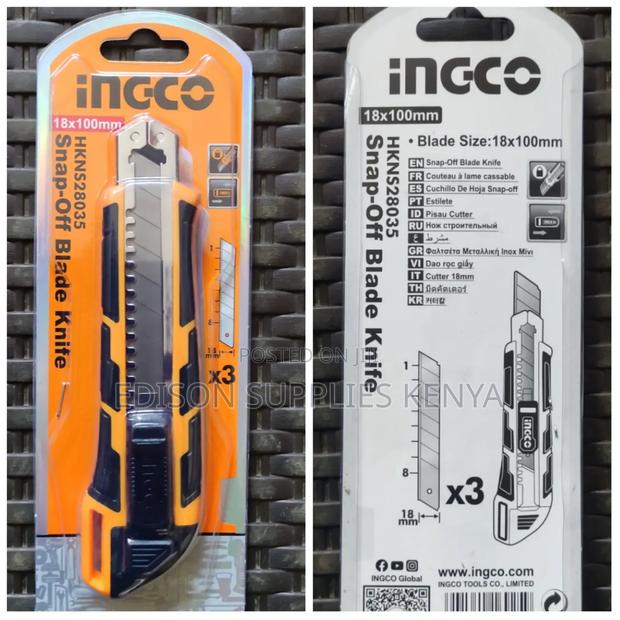 Utility Knives Ingco Snap-off Blade Knife With 3pcs Blades