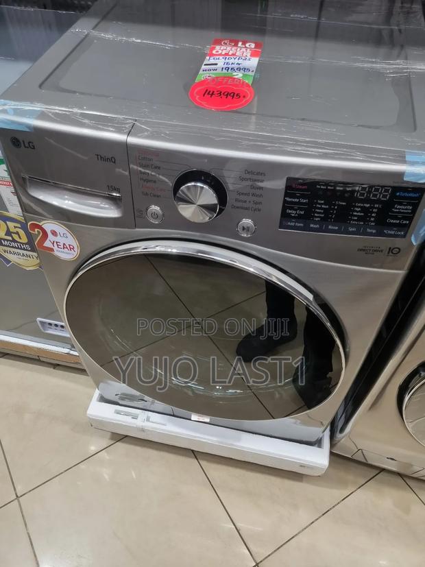 Lg 15kg F0l9dyp2s Front Load Washing Machine – Silver