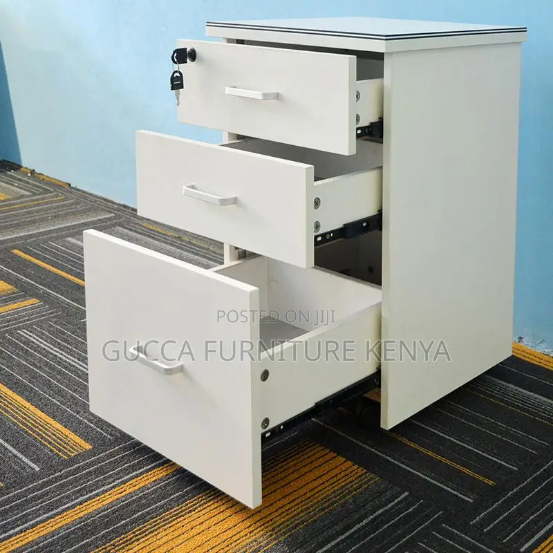 Cabinets: Lockable Wooden Filing Cabinet With 3 Drawers