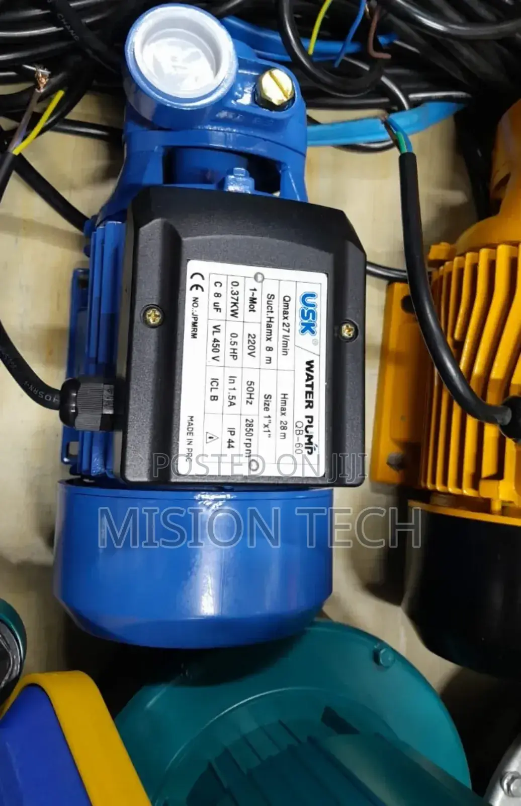 Usk Booster Water Pump 0.5HP 0.37kw 28m Head,8m Suntion° 